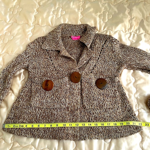 BCBG One Button Oatmeal Cardigan - Picture 11 of 14
